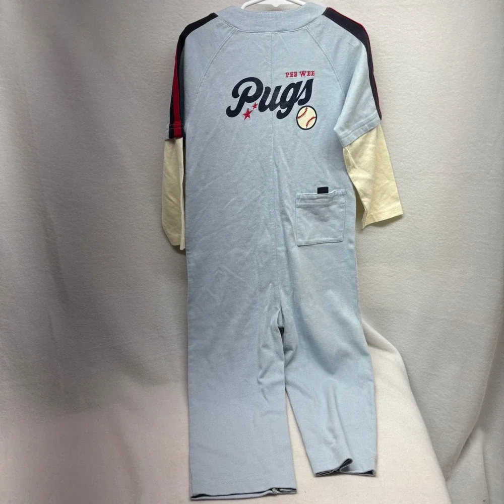 Gymboree Kids Baseball Jersey‎ Style One Piece Sleepwear Pajamas 3T